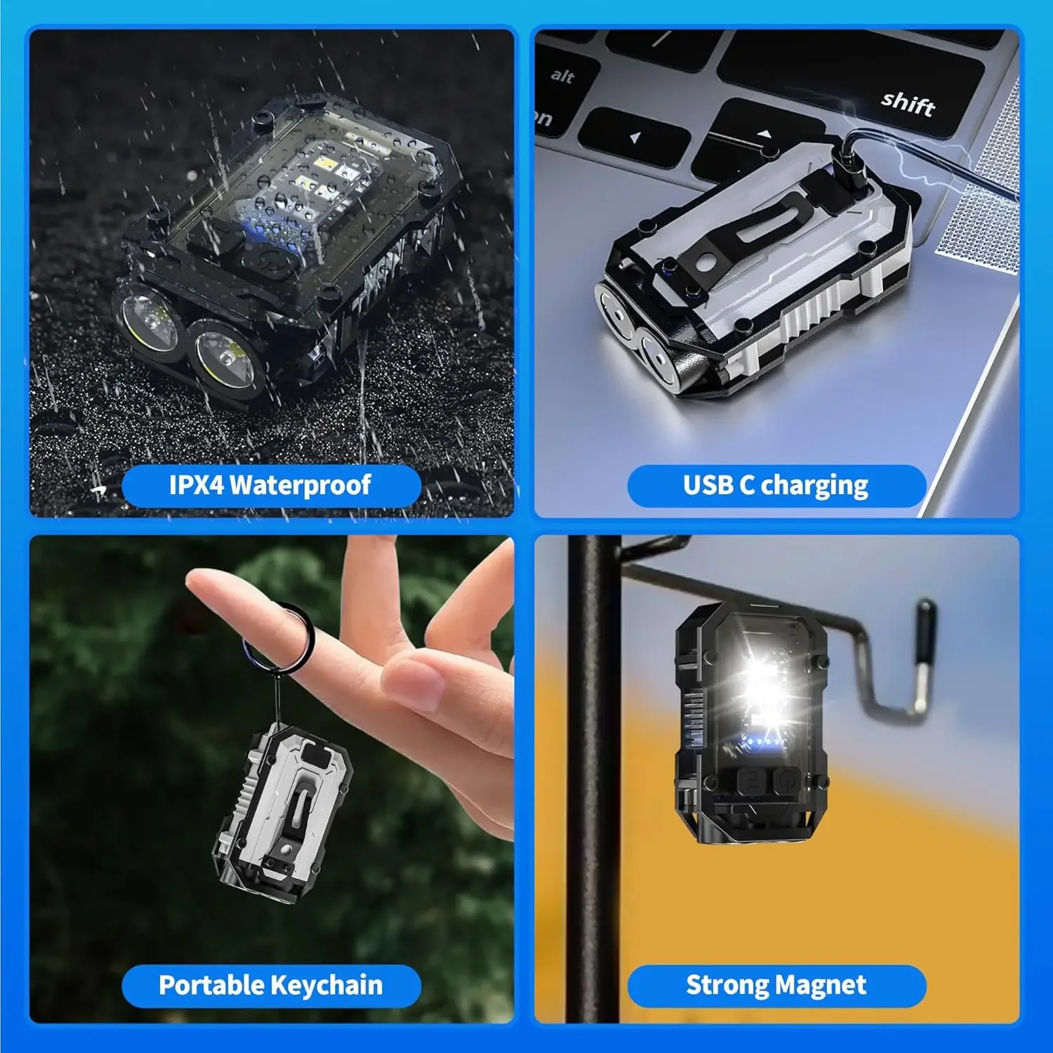 Clip-On Flashlight Rechargeabl - Fishing Light incelemesi ve fiyatı