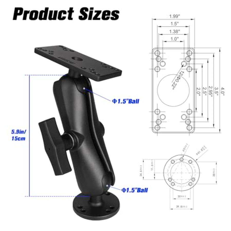 Kayak/boat fish finder mount:  - Fish Finder Mount incelemesi ve fiyatı