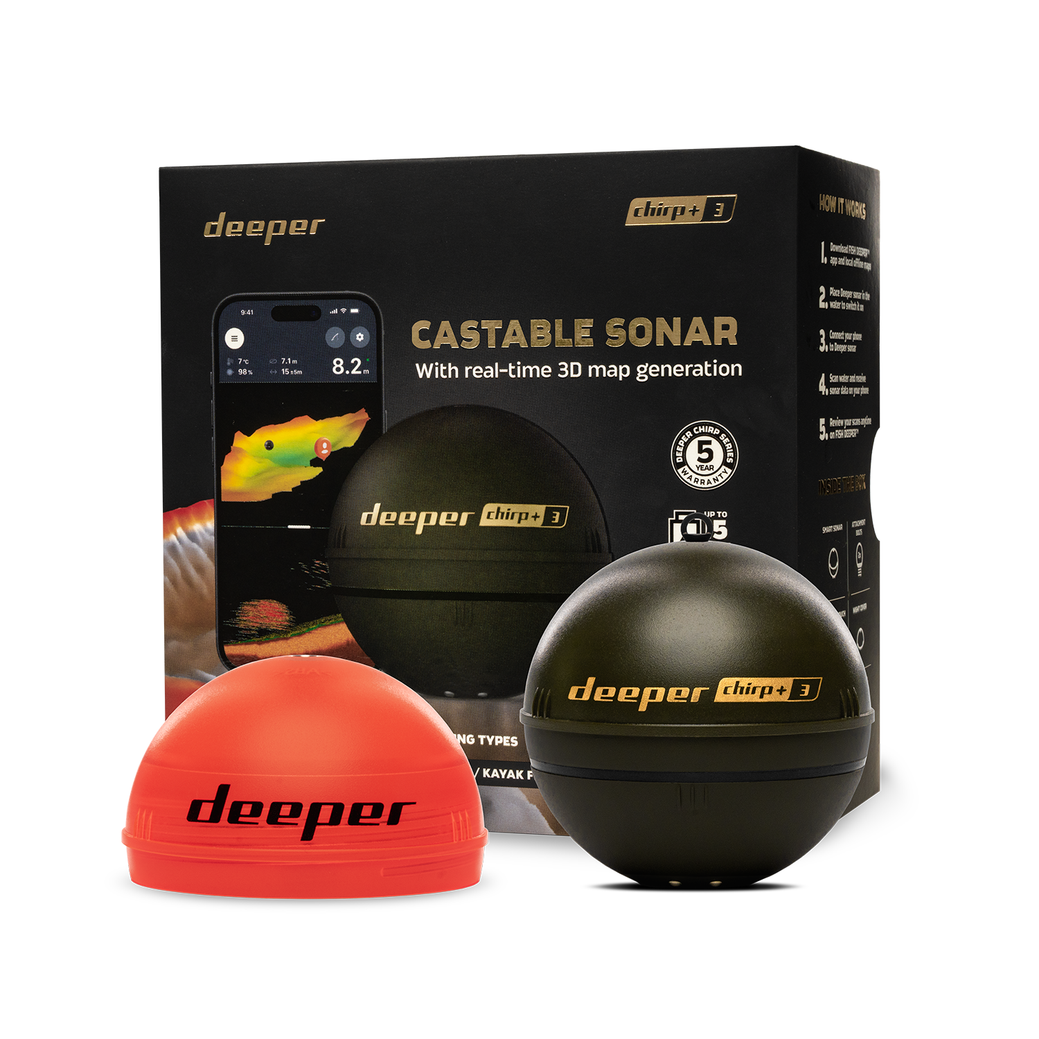 Deeper Smart Sonar Chirp+3 Fis - Fish Finder Cable incelemesi ve fiyatı
