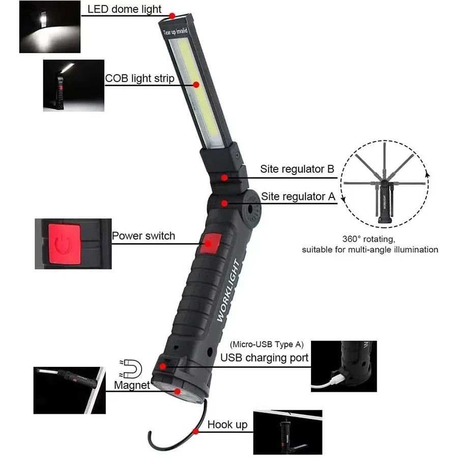 Rechargeable Magnetic Work Lig - Fishing Light incelemesi ve fiyatı