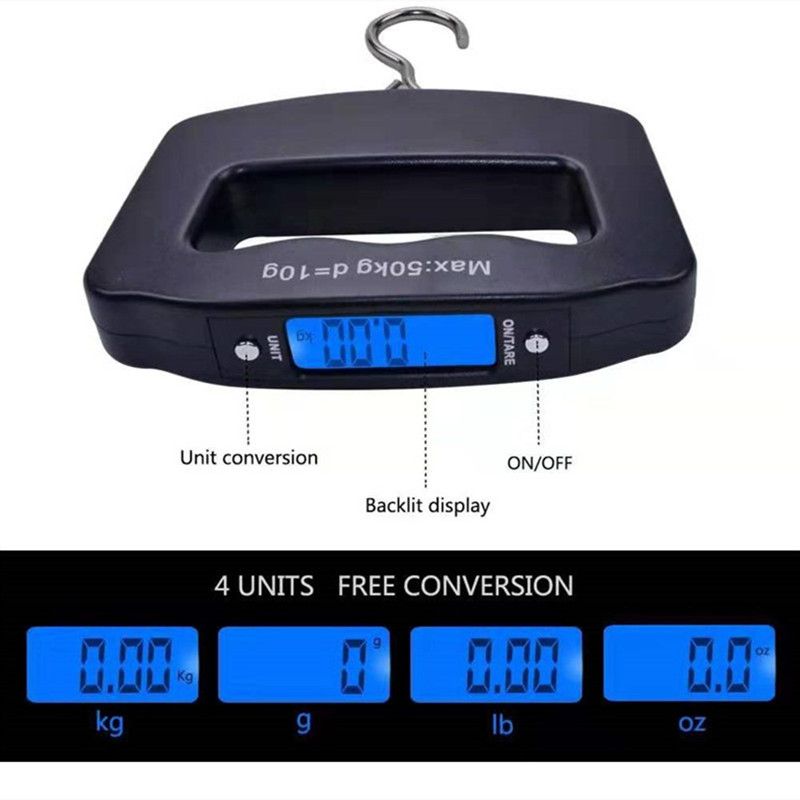 50kg Digital Fishing Scale Han - Fish Finder Battery incelemesi ve fiyatı
