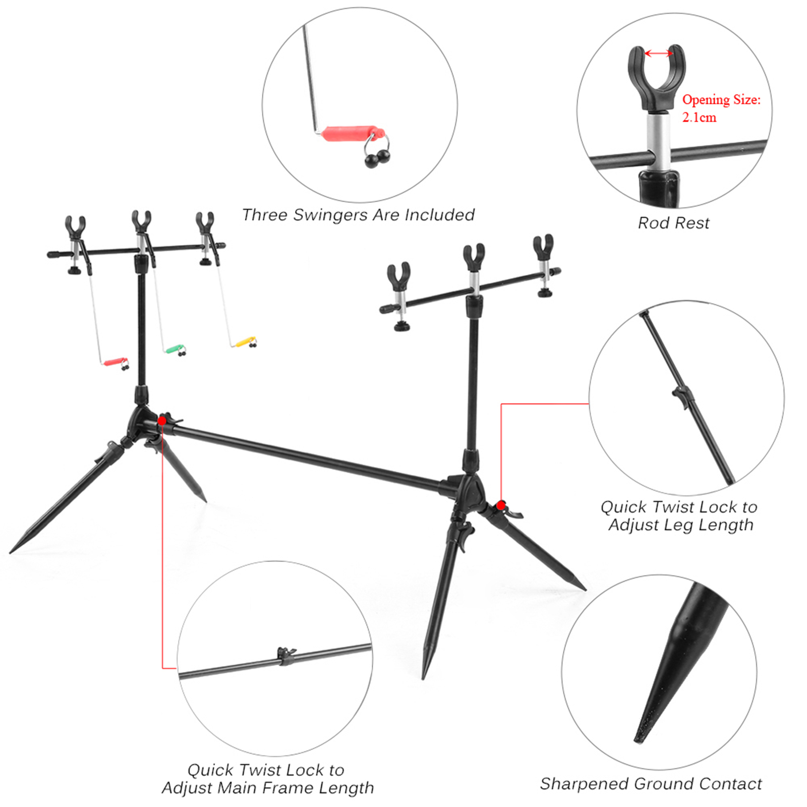 Lixada 3-in-1 Fishing Rod Pod  - Bite Indicator incelemesi ve fiyatı