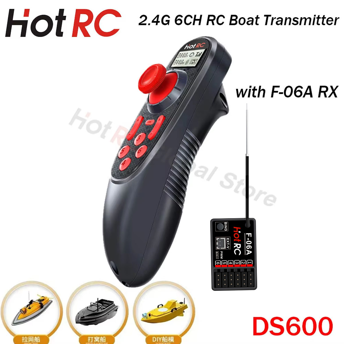 HOTRC DS600 6CH 6 Channel 2.4G - Fish Finder Battery incelemesi ve fiyatı