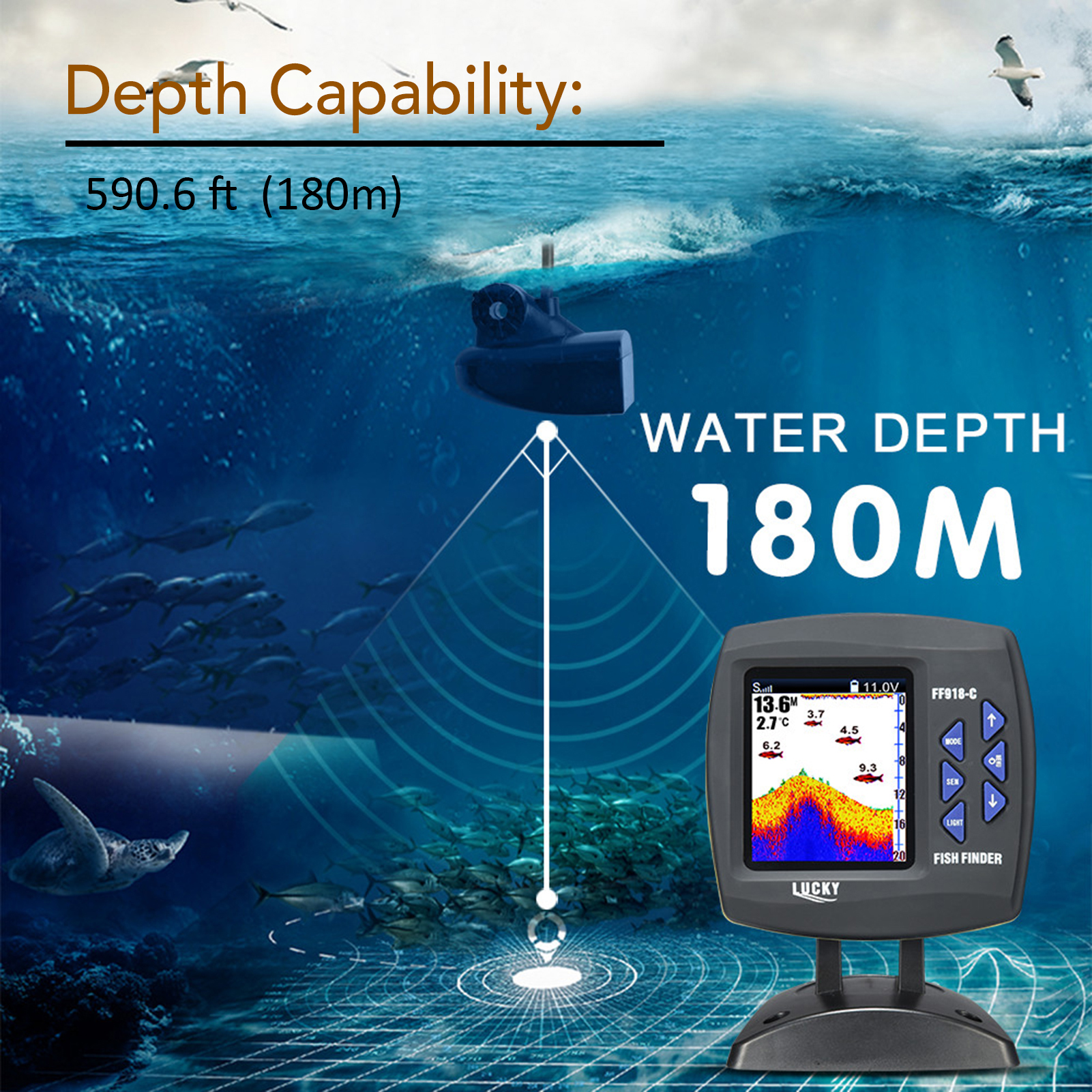 Portable Fish Finder Wireless  - Fish Finder Portable incelemesi ve fiyatı