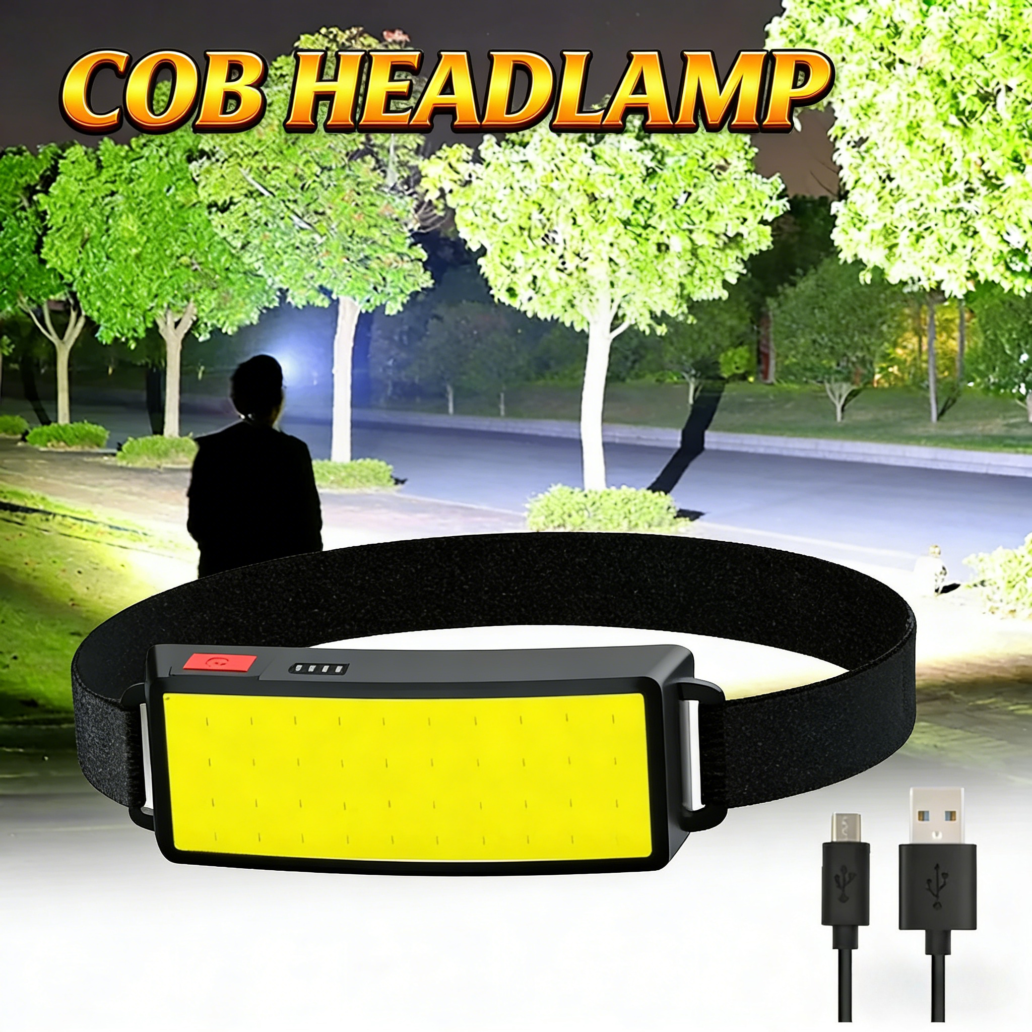 COB Portable LED Headlights Ou - Fish Finder Battery incelemesi ve fiyatı