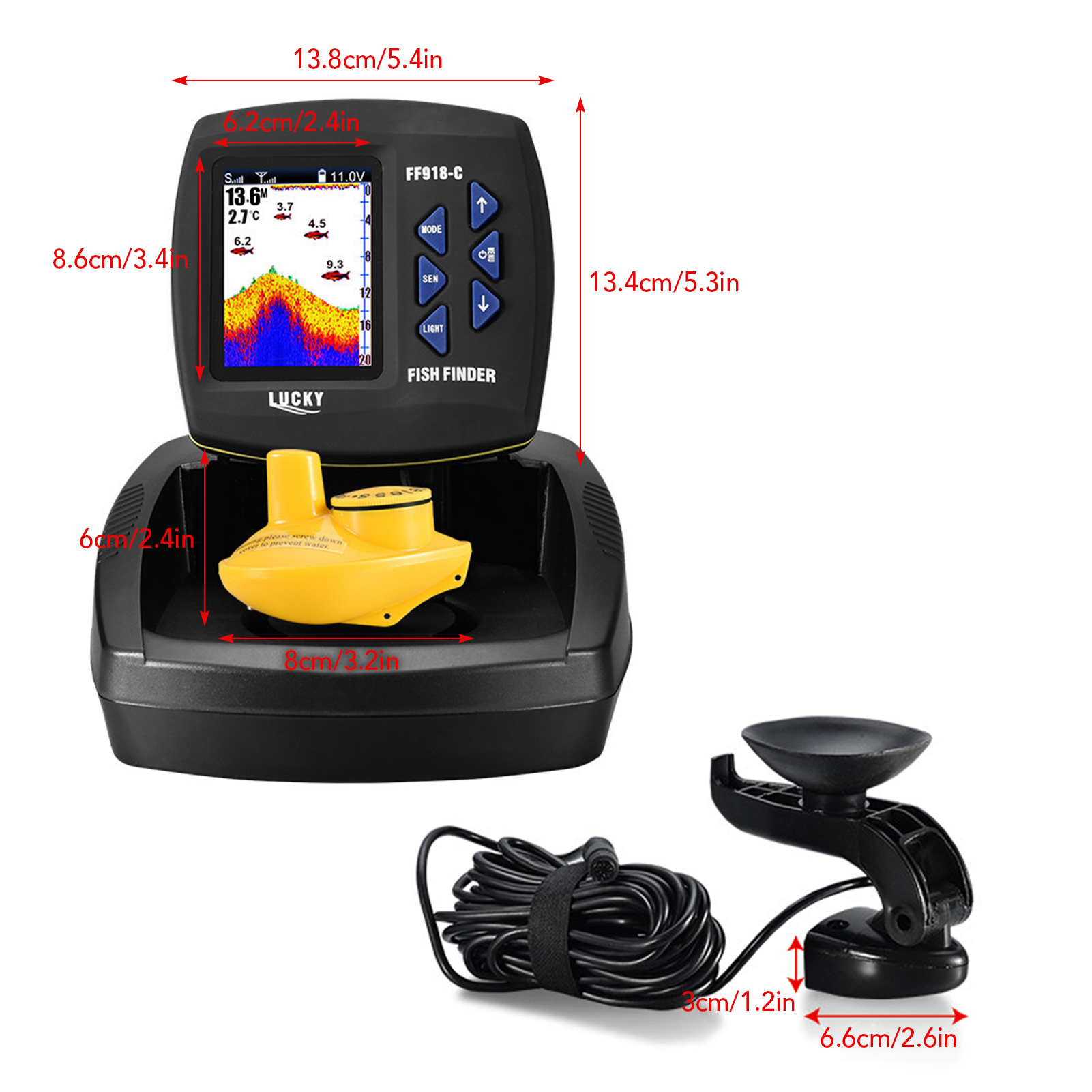 Fish Finder Wireless Sonar Sen - Fish Finder Transducer incelemesi ve fiyatı