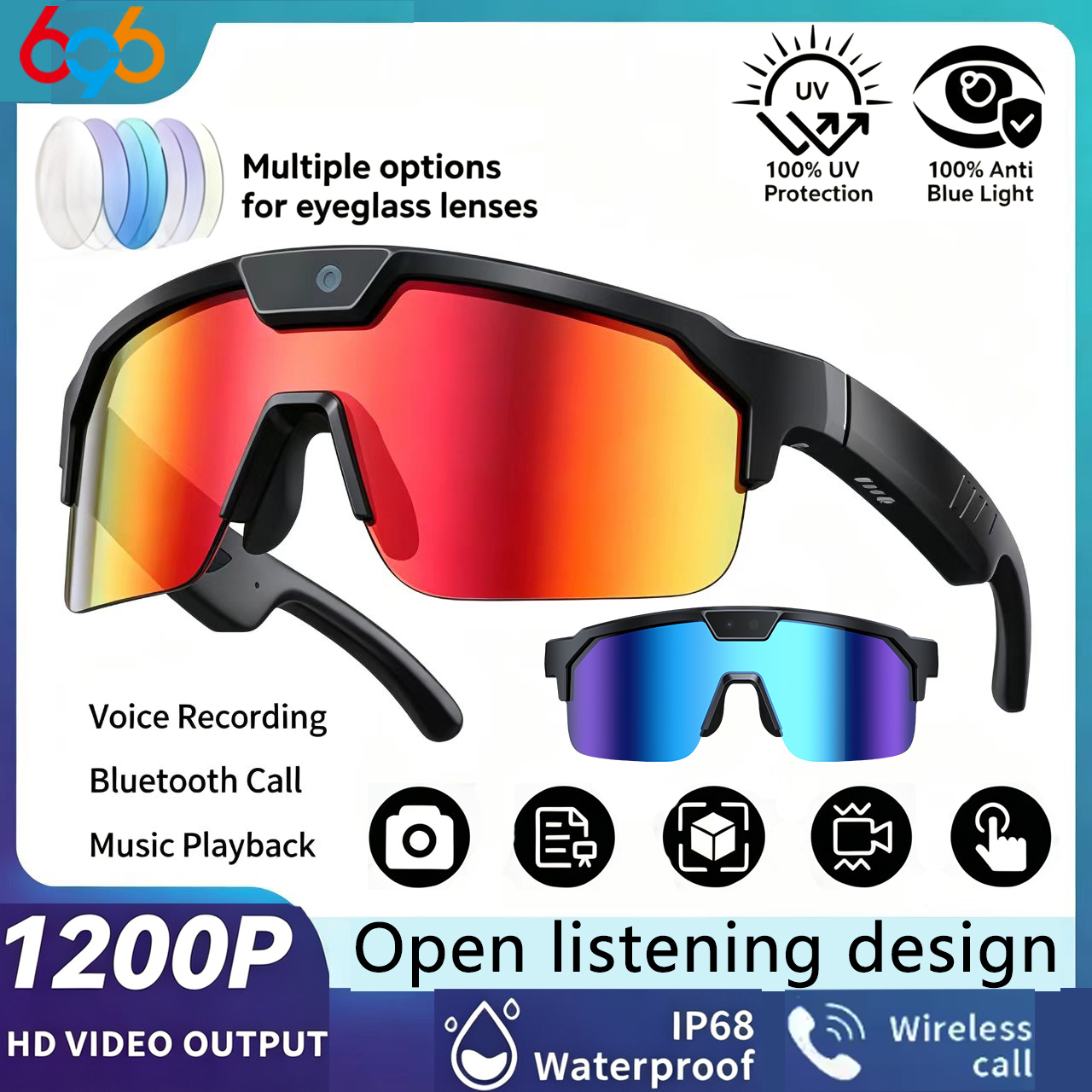 AI Smart Cycling Glasses Men W - Fishing Camera incelemesi ve fiyatı